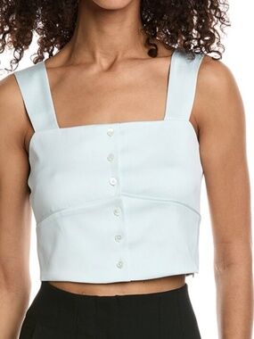 The Kooples Button-Front Cropped Tank Top - size 0 / US 2 - BNWT